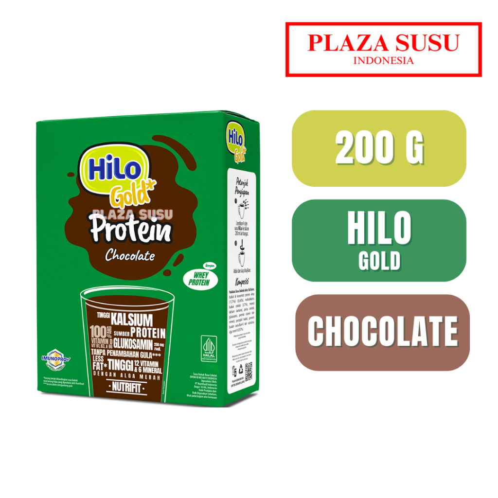 

HILO GOLD CHOCOLATE 200 G SUSU NUTRISI LANSIA TINGGI KALSIUM RASA COKLAT