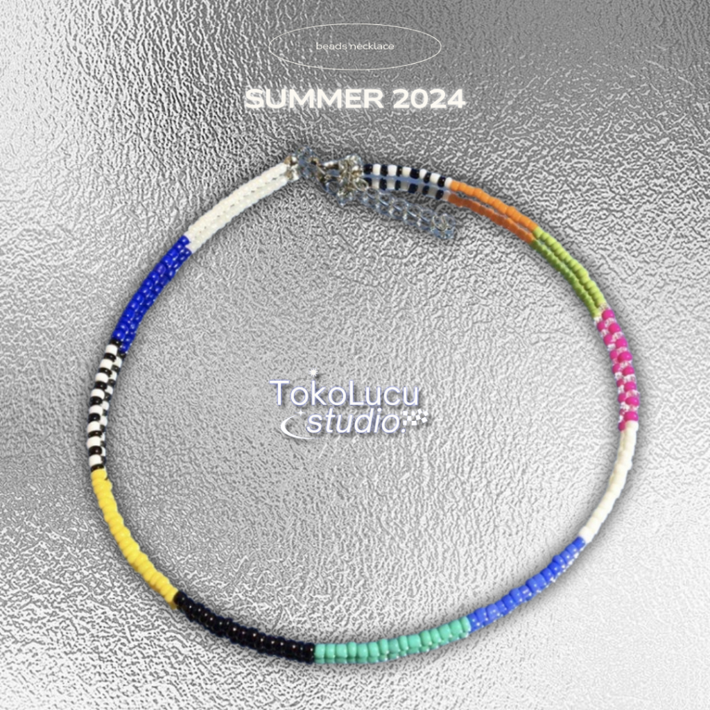 Kalung beads | choker | beads necklace | kalung manik pria wanita | kalung manik aesthetic