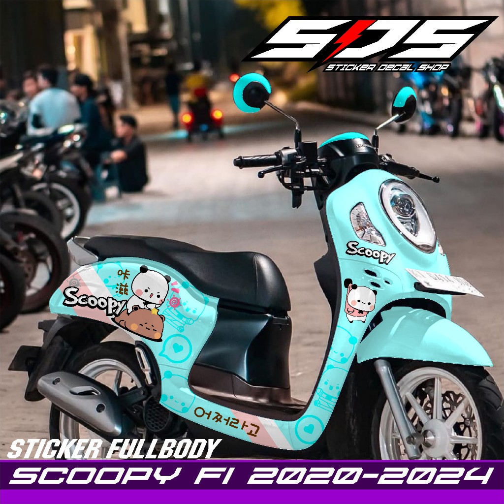 Decal Stiker Full Body Scoopy New Prestige 2020 - 2024 Dekal Stiker Variasi Scoopy Motif Stiker Lucu
