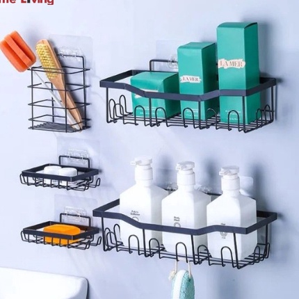 Beli HL Rak Tempel Dinding Rak Persegi Jumbo Tanpa Bor Rak Gantung