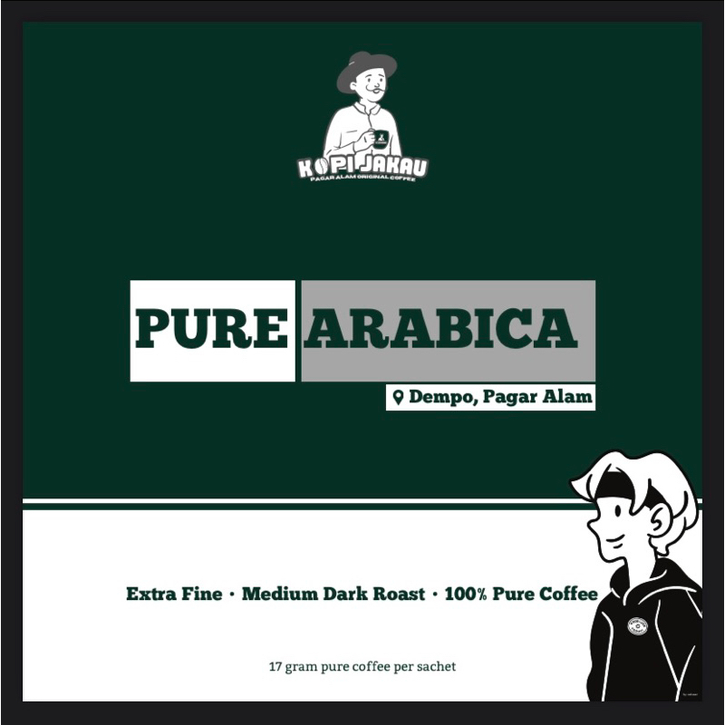 

KOPIJAKAU Kopi Pure Arabica Asli Kemasan sachet 17g