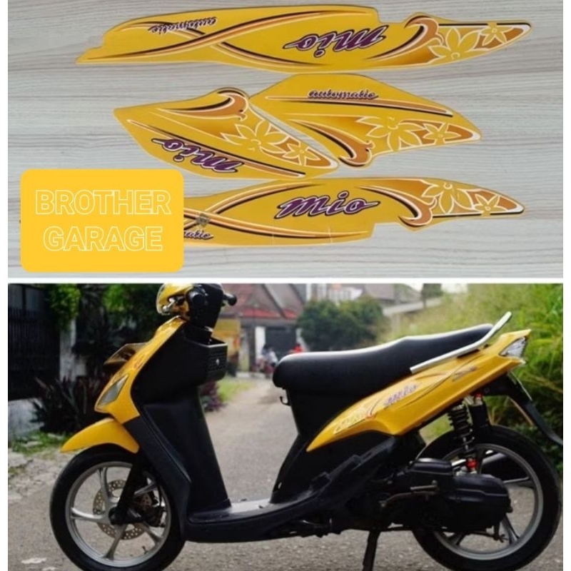 STIKER STRIPING MIO SPORTY 2004 KUNING