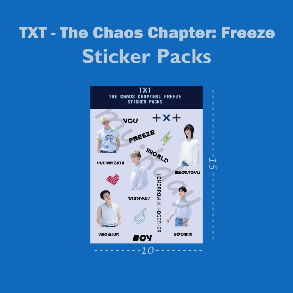 

ST-0010, Unofficial Sticker Stiker TXT The Chaos Chapter : Freeze Kiss Cut