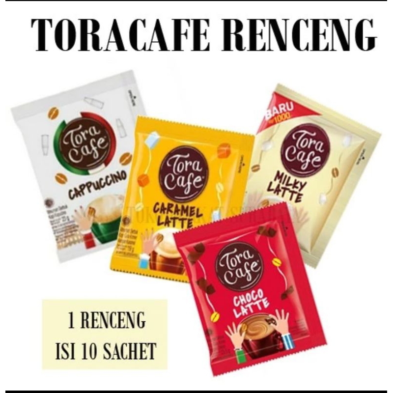 

1 rcg kopi toracafe caramel - cappucino - milky latte - choco latte isi 10 sachet