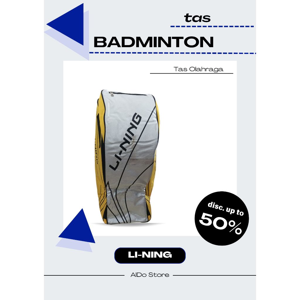AlDo Store Tas Raket Badminton Bag LI-NING Premium Bag Standart Best Quality Tas Olahraga Badminton 