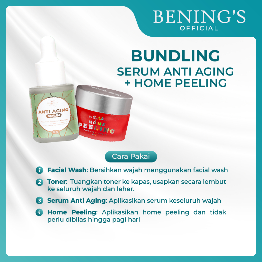 Serum anti aging benings clinic official store bening skincare home peeling dr oky pratama