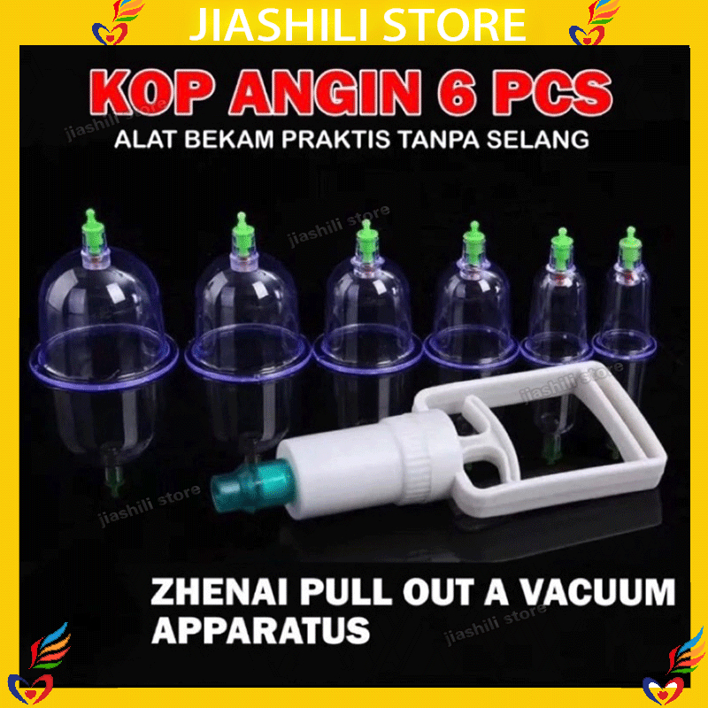 Alat Bekam Lengkap Isi 6 Cup / Kop Angin Untuk Mengobati Masuk Angin Dan Kesehatan Badan / Alat Cop 
