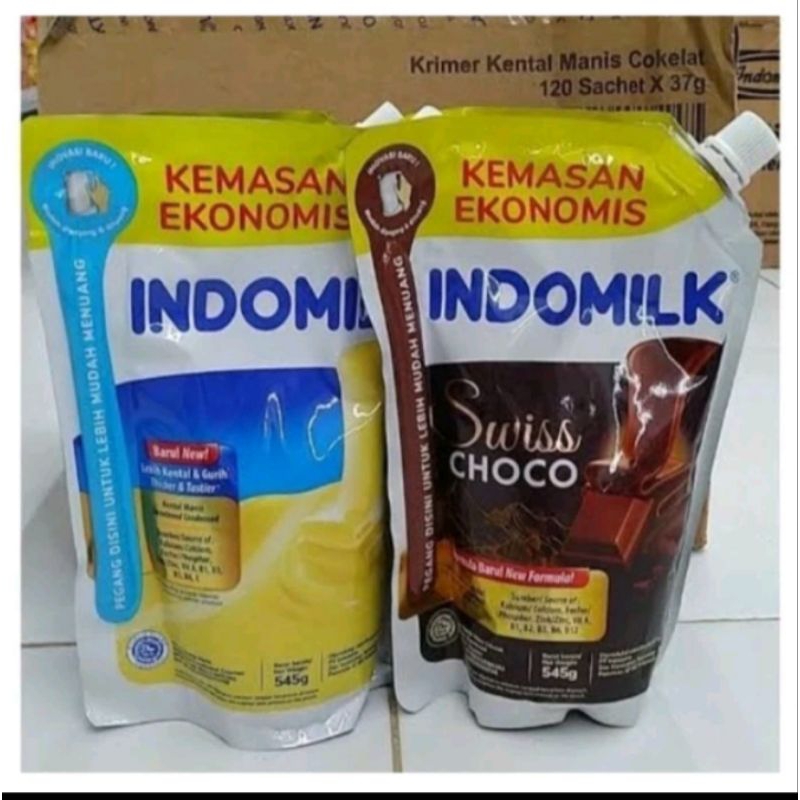 

INDOMILK POUCH RASA COKLAT DAN PUTIH UKURAN 545 G