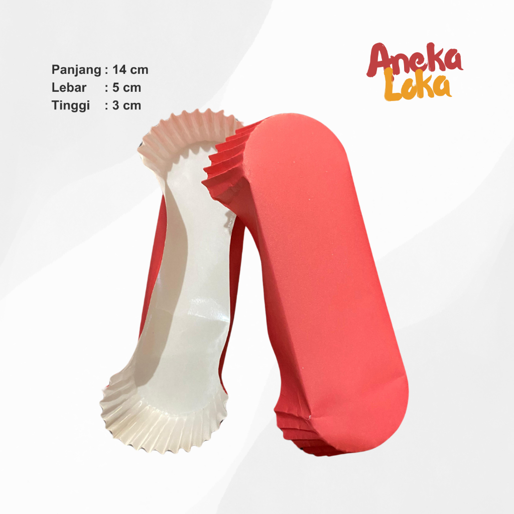 Cup Roti Laminasi Oval Red Polos 200pcs