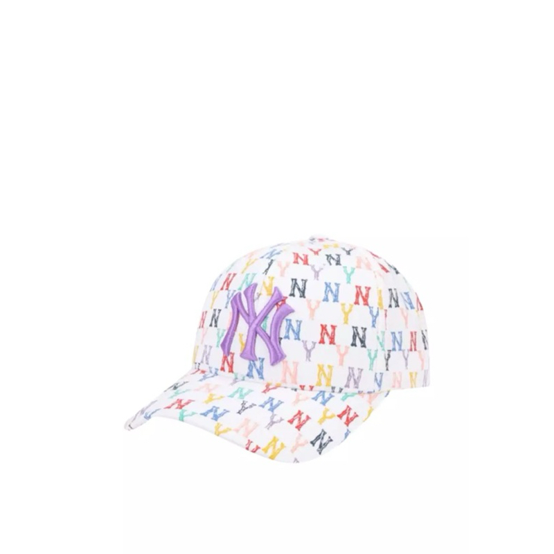 Monogram Rainbow Structured Ball Cap NY Yankees - White