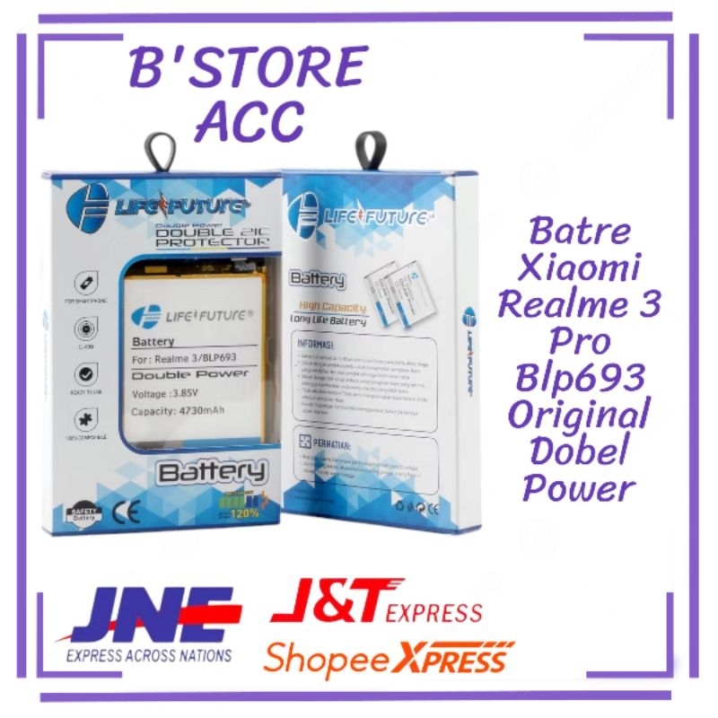 Batre Baterai Battery Realme 3 BLP693 DOBEL POWER/DOUBLE POWER