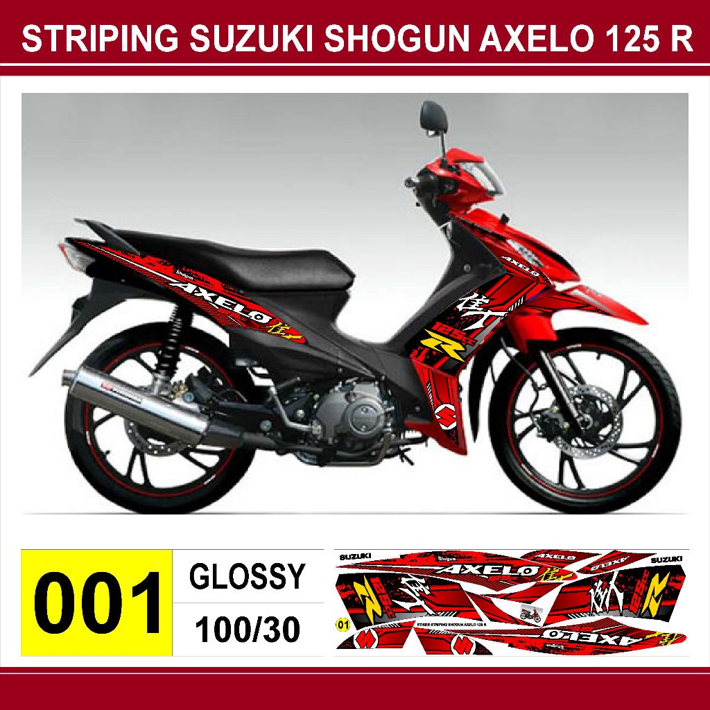 striping motor suzuki axelo stiker axelo decal variasi shogun axelo les axelo 125