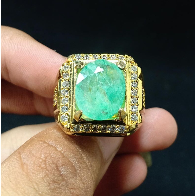 BATU PERMATA ZAMRUD/EMERALD BERYL ASLI NATURAL TOP QUALITY SIAP PAKAI