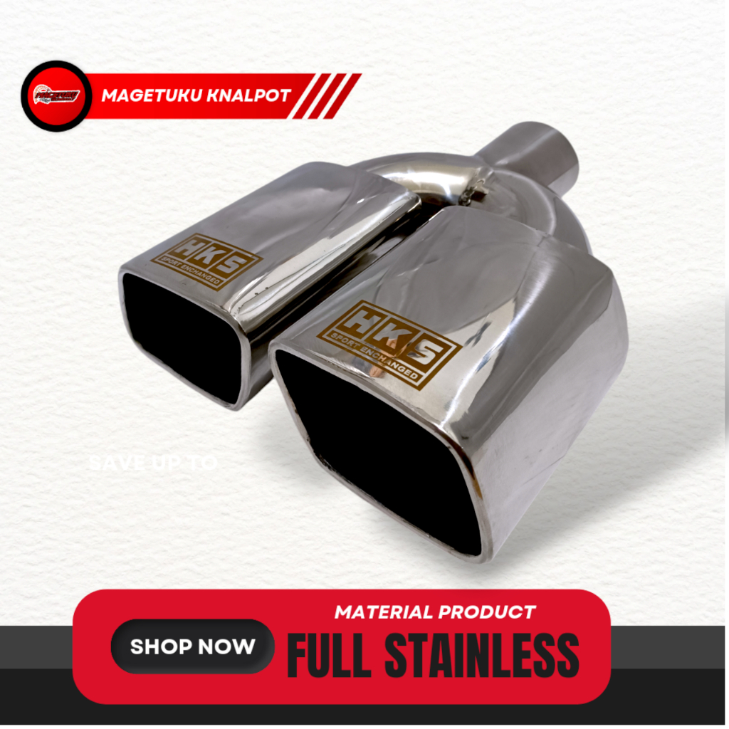 Knalpot Mobil Suos Sos Solar Bensin Truk HKS Wajik Cabang Stainlees