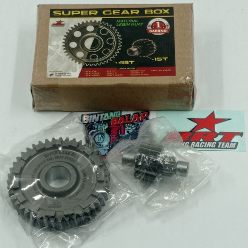 GEAR BOX RATIO GEAR BOX BRT 43T 15T BEAT ESP SCOOPY VARIO110 BEAT FI