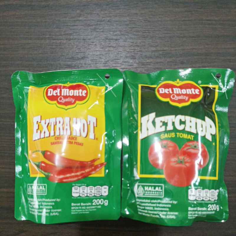 

delmonte saus tomat / sambal kemasan 200gr