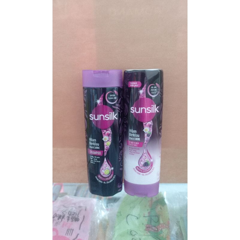 SUNSILK Shampo BLACK SHINE 160ml + SUNSILK conditioner black shine 160ml