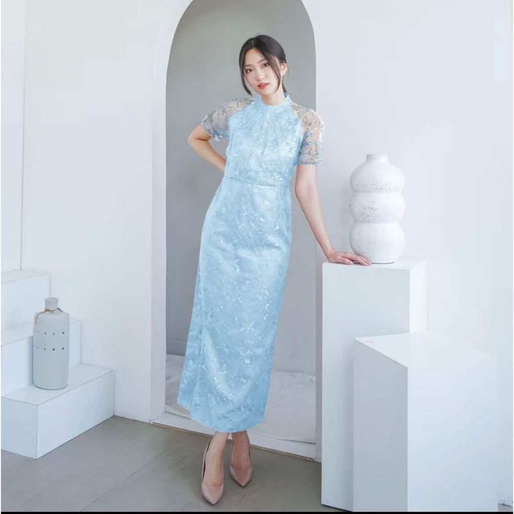 Bestseller Dresh Mewah Kondangan Bj Deres Ntal Dress Wsnita Murah Deris Midi Buju Import Premium Bes