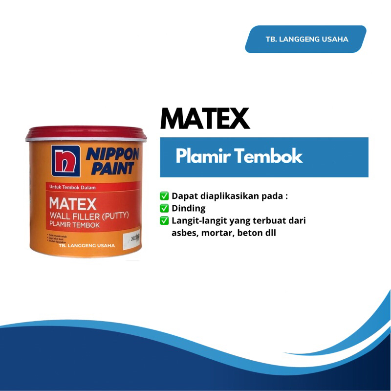 MATEX PLAMIR TEMBOK DINDING DEMPUL WALL FILLER PUTTY