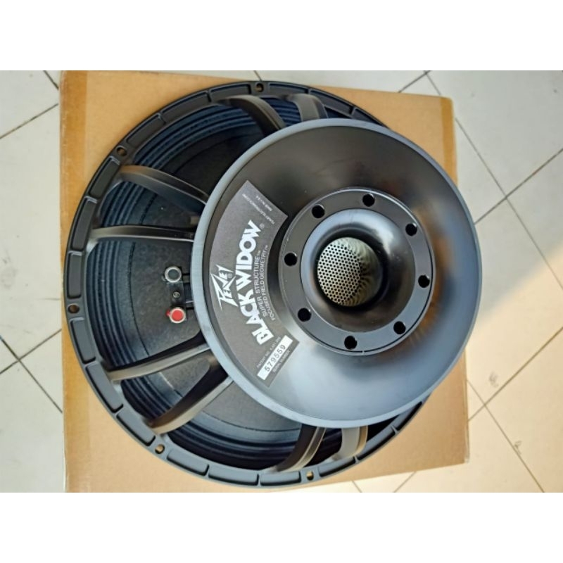SPEAKER SUBWOOFER PEAVEY BLACK WIDOW 18 INCH COATING LUAR DALAM KULIT JERUK VC INCH