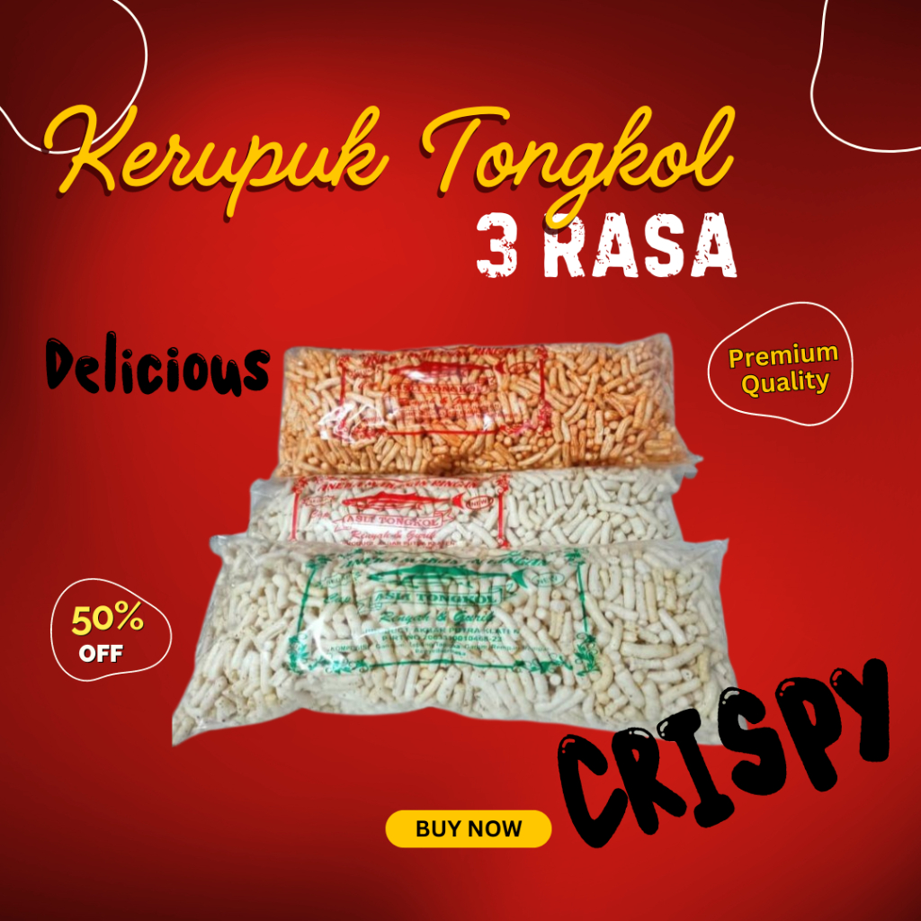 

KERUPUK STIK IKAN TONGKOL , Makanan Ringan Krupuk Cemilan Murah halal pedas daun jeruk