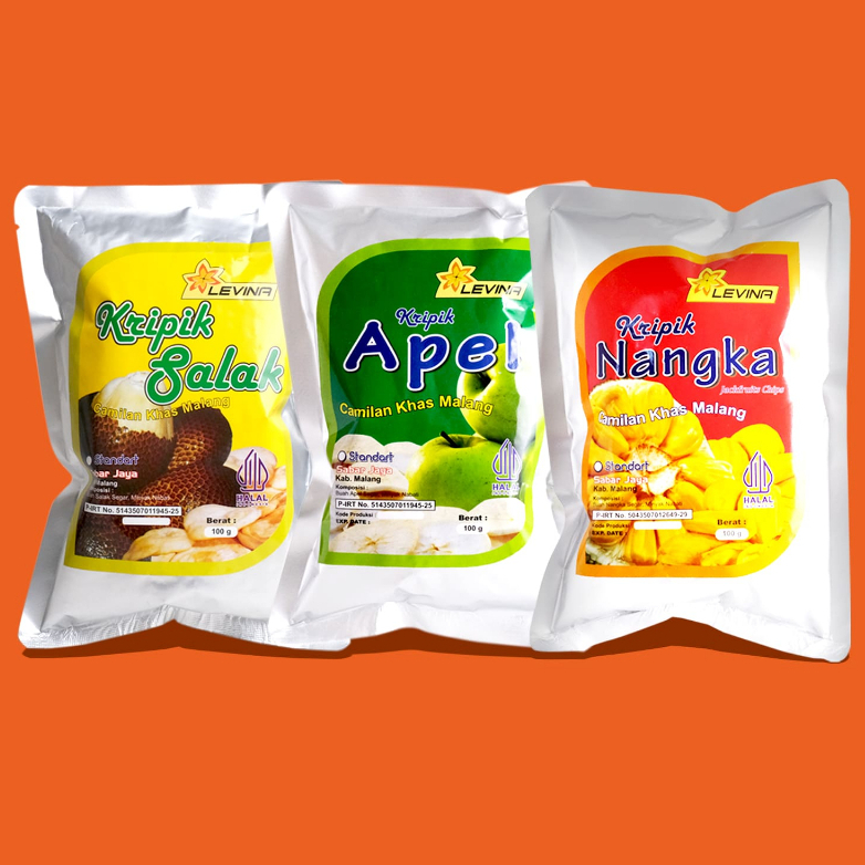 

Keripik Buah Nangka apel salak kualitas standart 100 gram levina chips