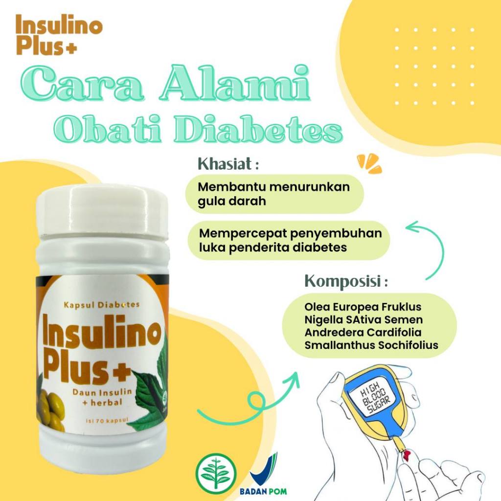 

InsulinoPlus+ Herbal Alami / Obat Diabetes / Terapi Herbal Diabetes / Penurun Gula Darah