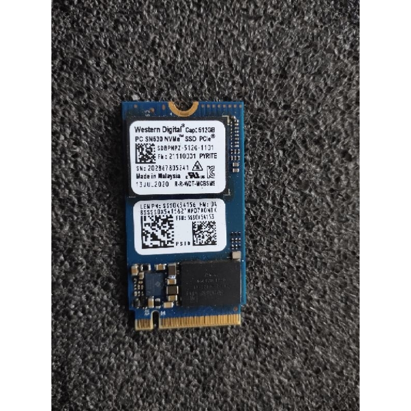 ssd nvme wd sn530 512gb kondisi bagus