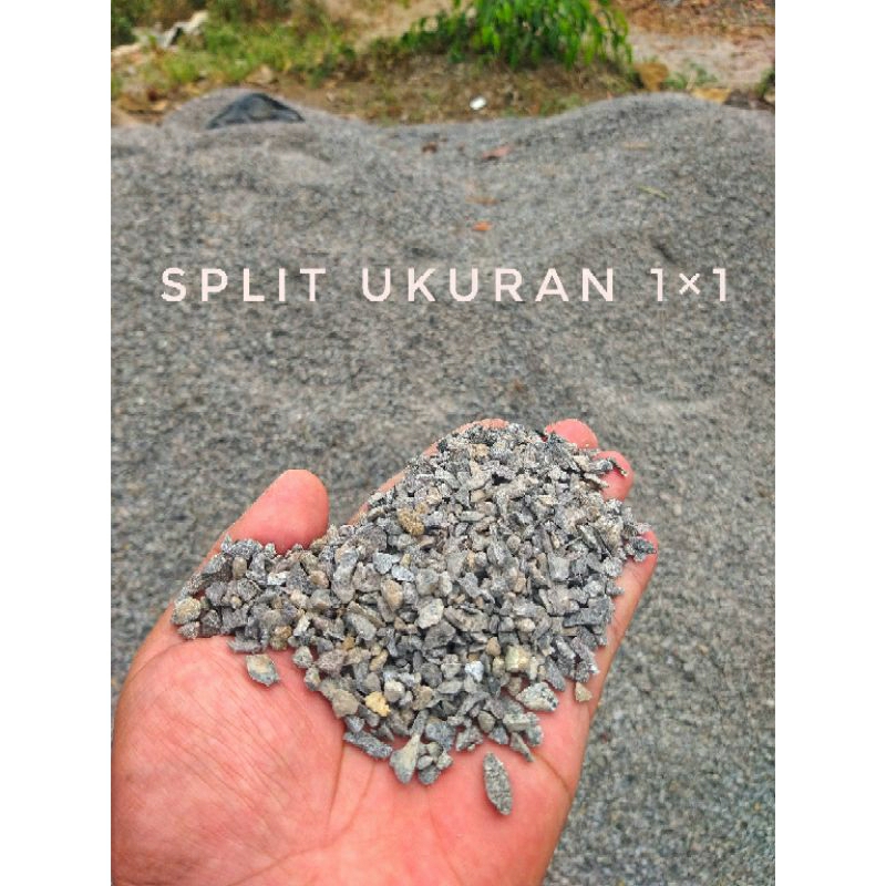 batu koral split, batu taman, batu cor ukuran 1×1 melayani pembelian per 1kg