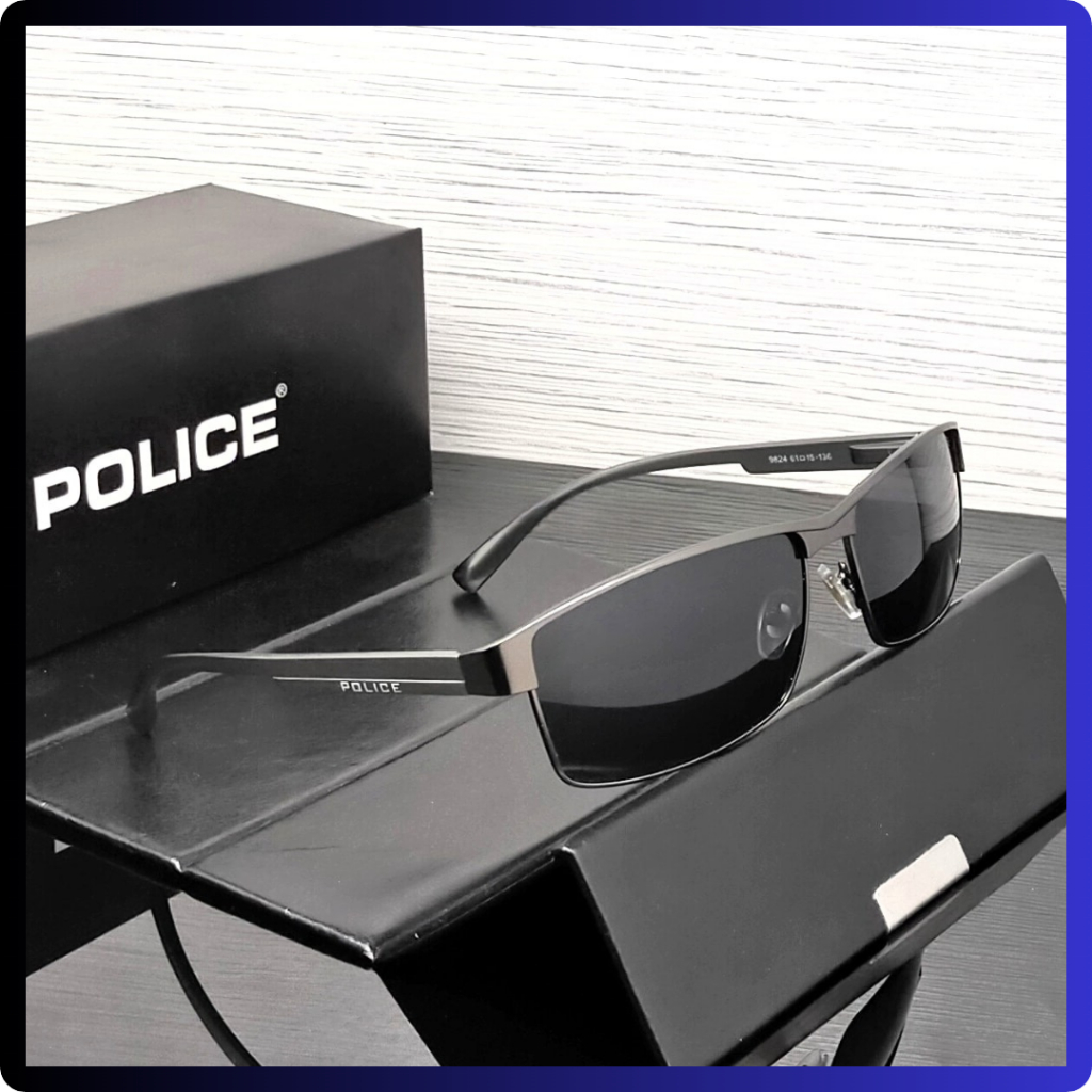 KACAMATA POLICE P 24 TITANIUM POLARIZED ANTIRADIASI INDOOR OUTDOOR UNISEX
