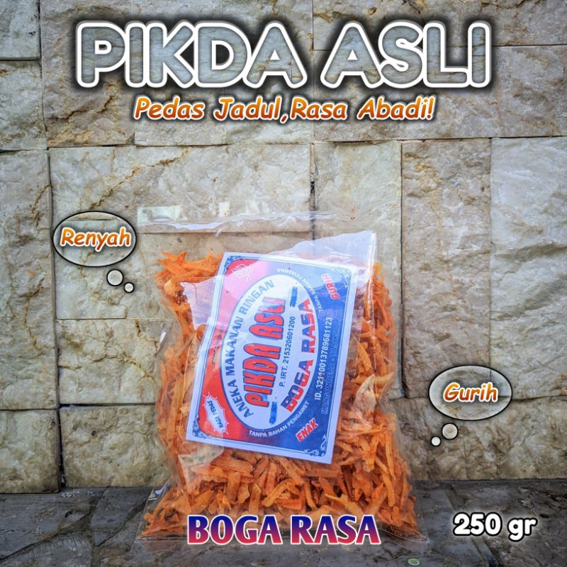 

Pikda Asli 250 GR BOGA RASA (Pedas Jadul, Rasa Abadi) - Keripik Singkong - Keripik Singkong Pedas - Jajanan Jadul - Camilan Pedas