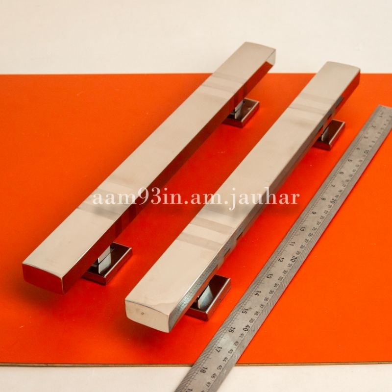 Handle pintu kupu tarung minimalis door pull stainless 45 cm kotak gagang tarikan rumah jumbo gepeng