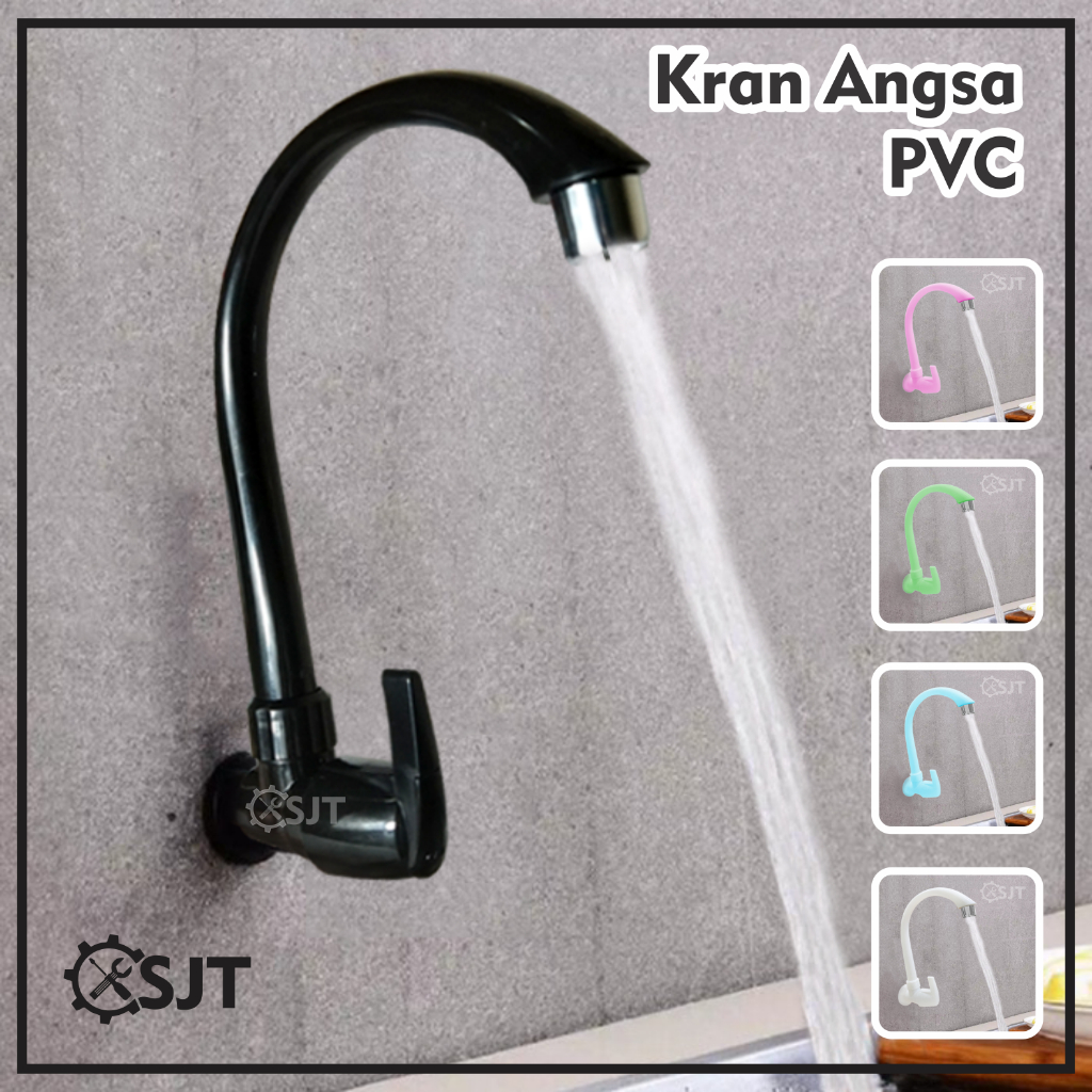 Kran Angsa Model Engkol PVC / Kran Air Cuci Piring Plastik Model Angsa
