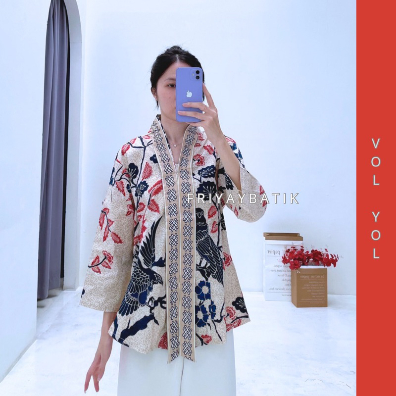 Ressly Slimfit Batik / Baju Atasan Batik Wanita
