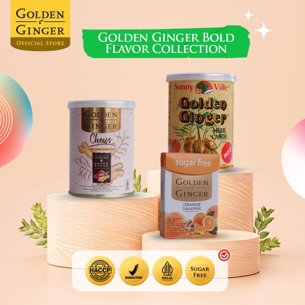 

Golden Ginger Bold Flavor Collection (Classic Hot CAN, Chews CAN, & Orange Flip Top)