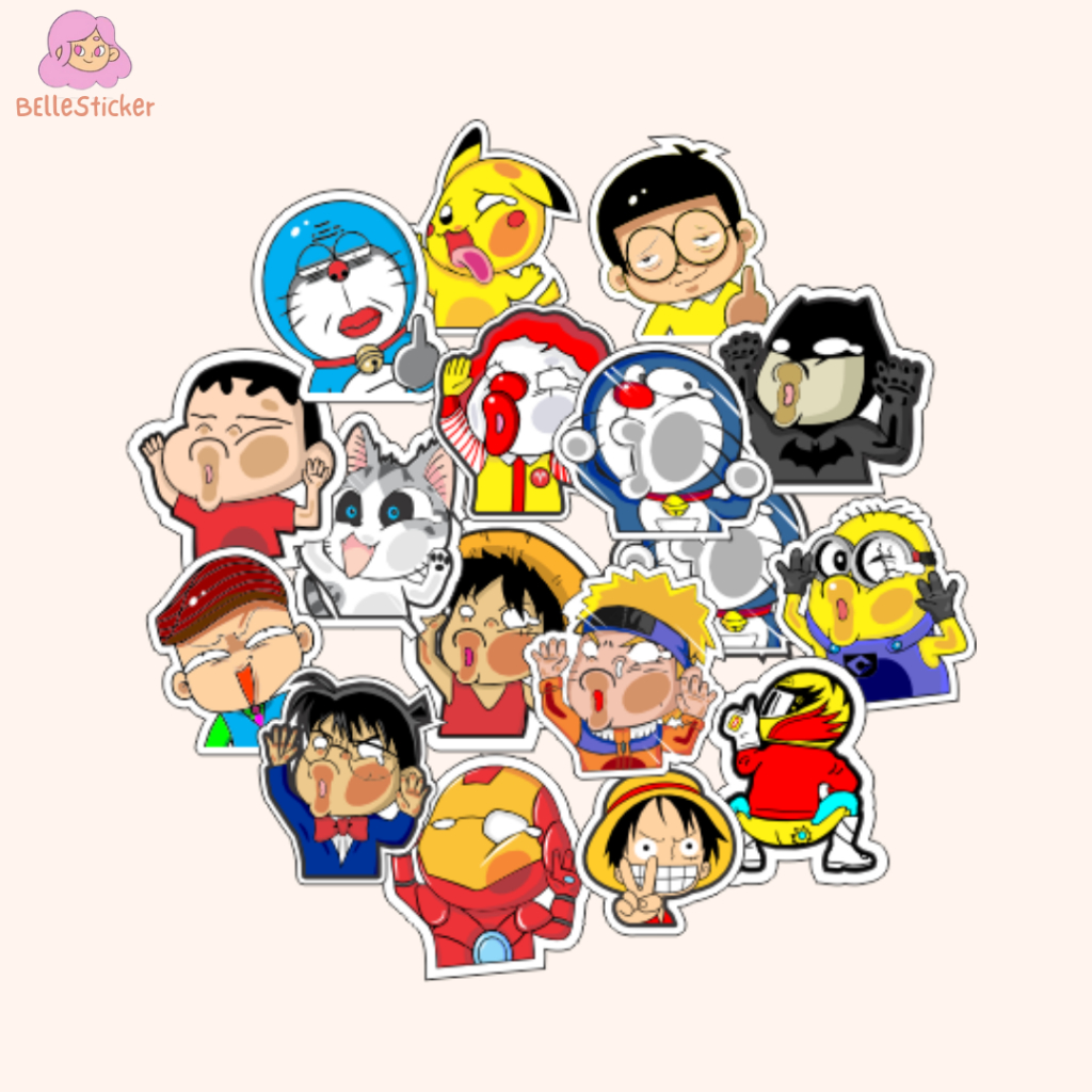 Stiker Satuan Anime Lucu Waterproof Sticker Hiasan Motor Laptop Tumbler Case Hp DIY Stiker Laptop