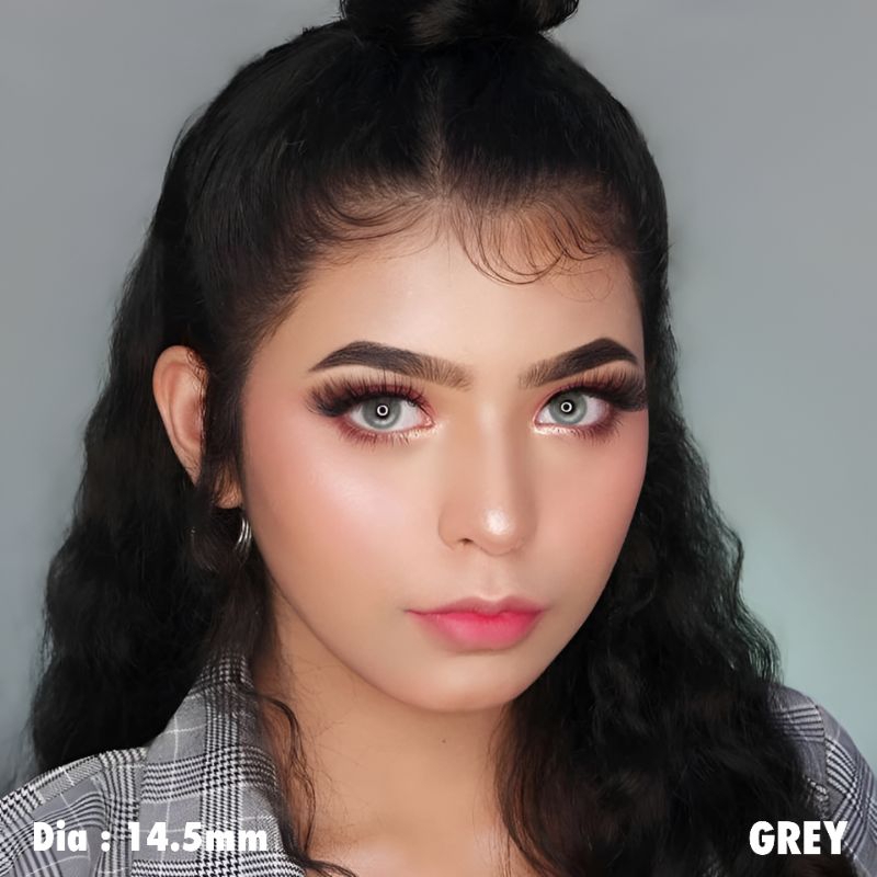 SOFTLENS ARABIAN LOOK CHY 14.5 MM GREY / BROWN KEMASAN BOTOL TERANG ( NORMAL & MINUS ) HARGA SEPASAN