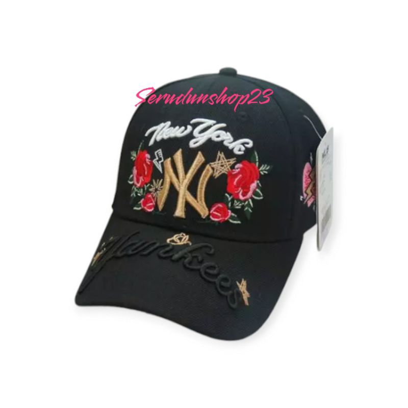 Topi Baseball Ny Yankees Flower MLB Topi Ny New York Yankees Korea Topi Caps Pria Wanita