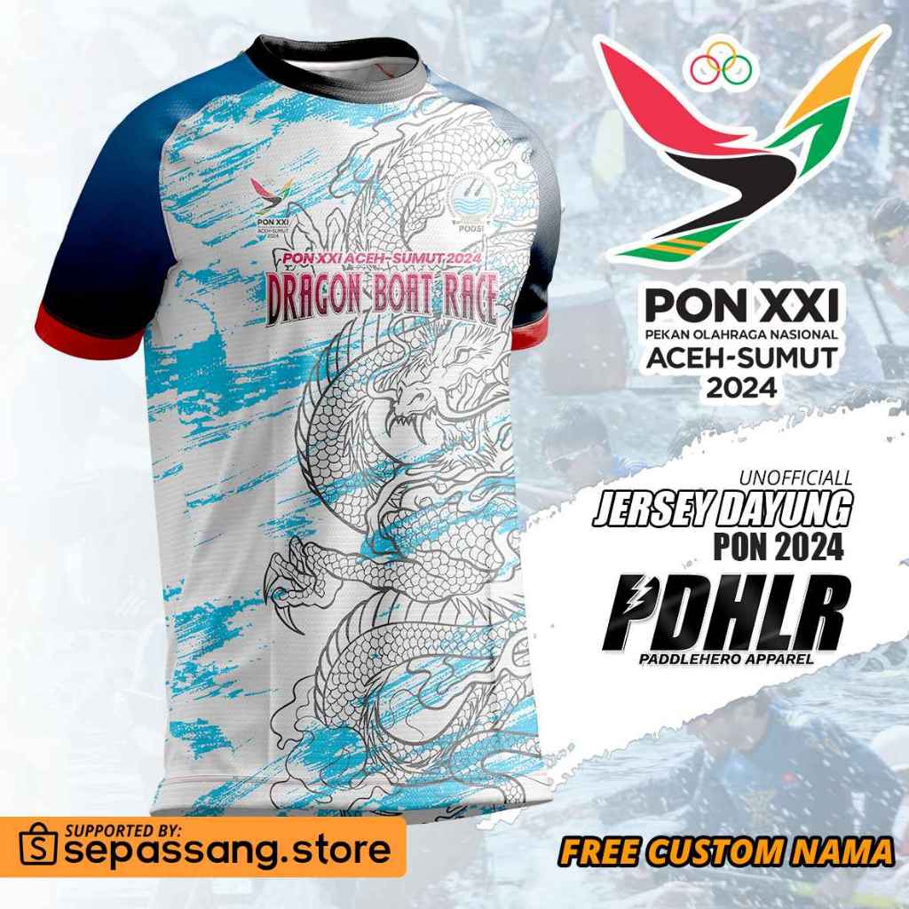 Jersey Dayung Dragon Boat (TBR) Baju / Jersey Dayung PraPON dan PON Aceh Sumut 2024 - Bisa Custom Na