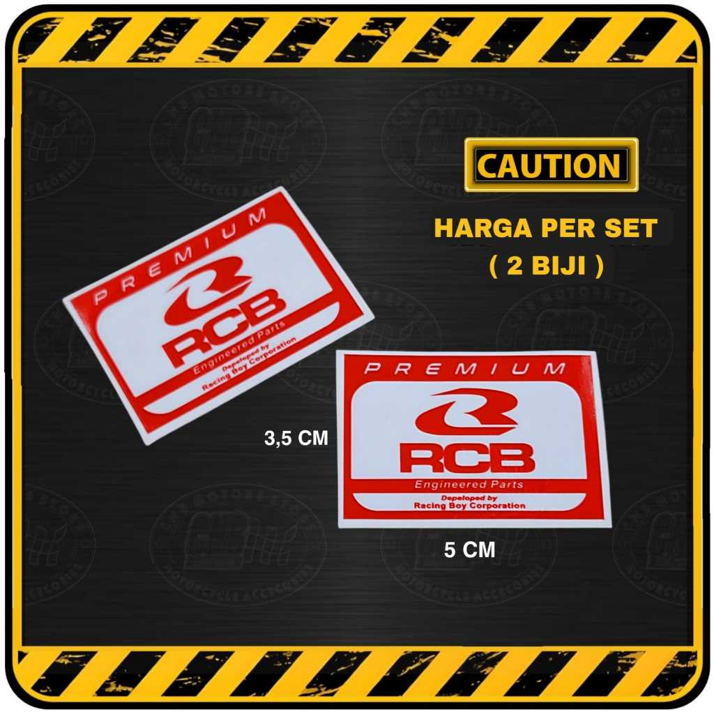 Stiker Sticker Tabung Sok Shock Belakang Logo RCB PREMIUM