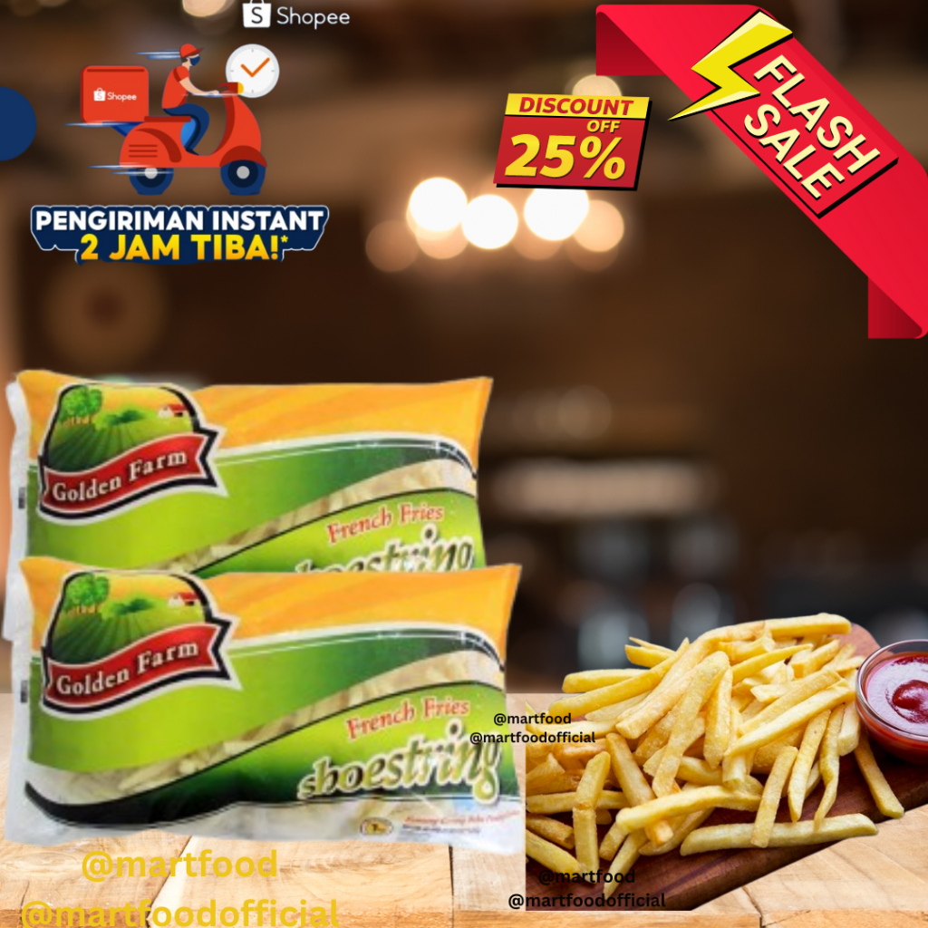 

Kentang Goreng Beku shoestring 1 Kg Gogo Fries/ Golden Farm