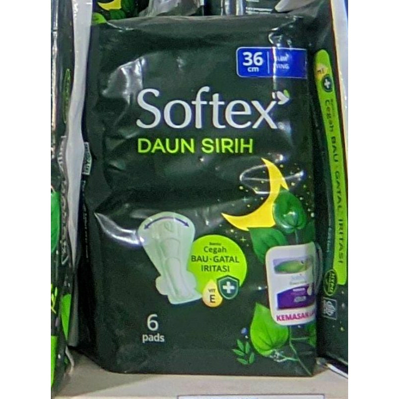 Softex Daun Sirih Night 36cm isi 6pads