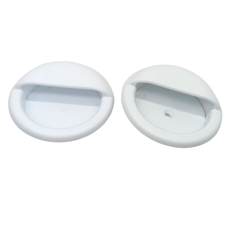 Aksesoris Perlengkapan Pintu Kamar Mandi WC PVC Handle Tarikan Engsel Grendel Slot Putih Ready Bandu