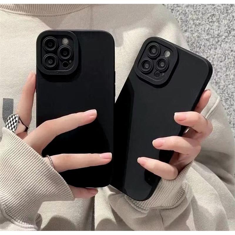 SOFT CASE PRO CAMERA FULL BLACK/HITAM POLOS FOR XIAOMI REDMI 12 12 PRO 11 12 PRO 10 10 PRO 9 9 PRO 8