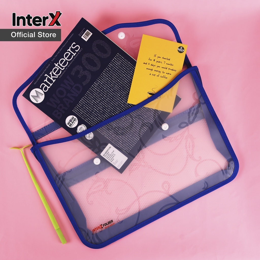 

Tas Kancing InterX BCX 201F Brief Case F4 / Folio Flora with Handle