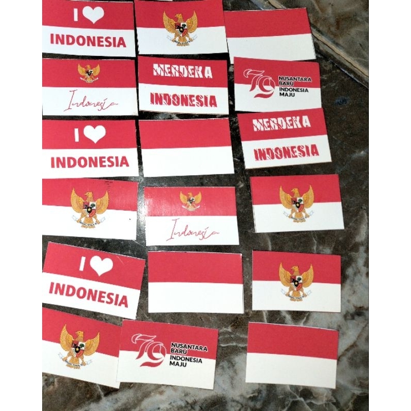 

stiker pipi Bendera isi 20
