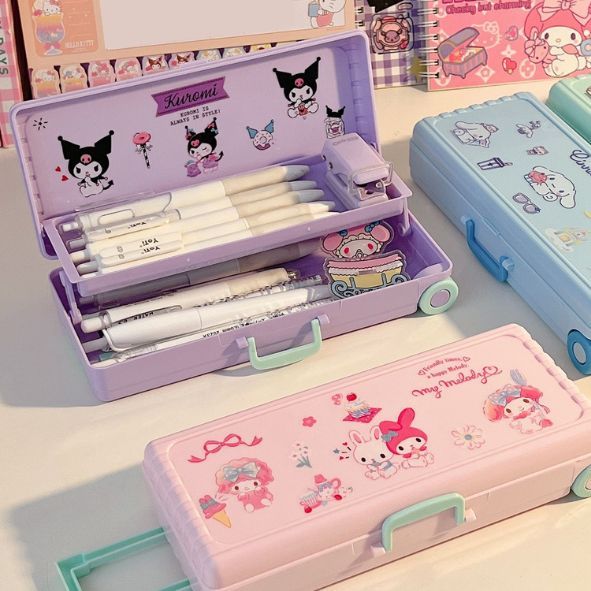 

YEN Mikado - KP192 Kotak Pensil Bentuk Troli Lucu Alat Tulis Dua Lapis Koper Pencil Case Alat