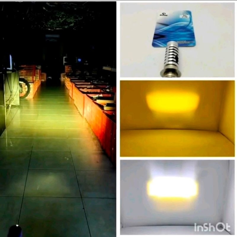 Lampu utama Led H6 laser jauh dekat putih kuning plus senja biru