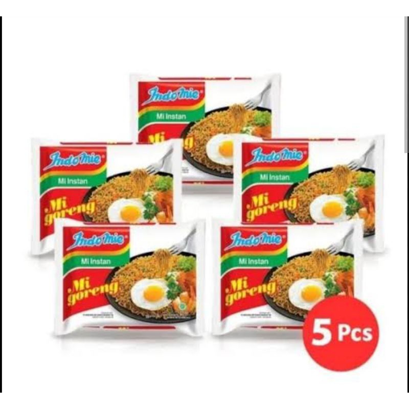 

Indomie Goreng isi 5 , paket isi 5 Indomie goreng