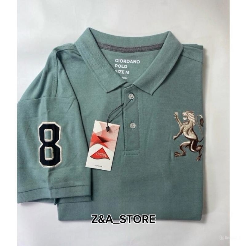 Kaos kerah GIORDANO 3D Lion mens shirt/POLO SHIRT